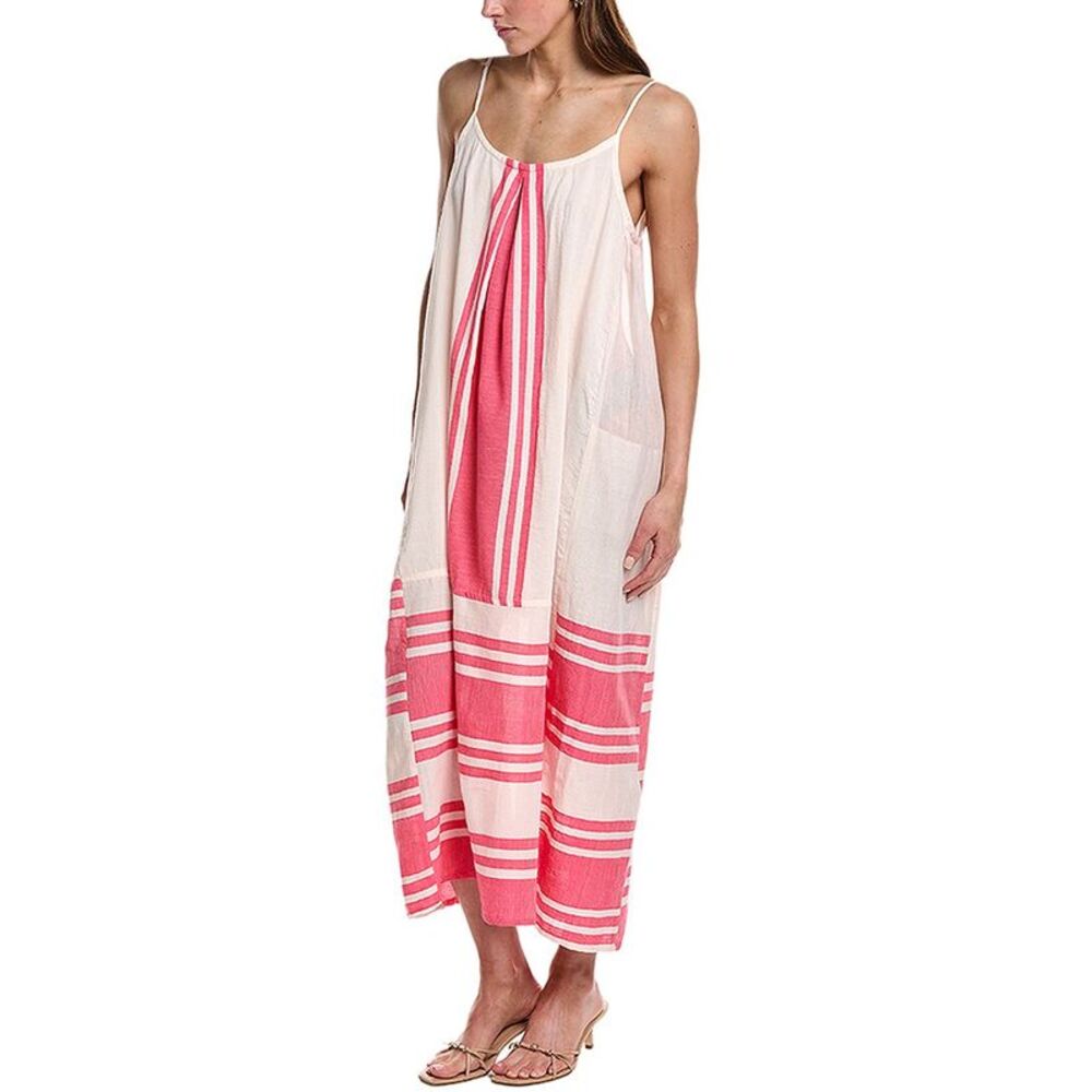 Lemlem Womens Nia Slip Maxi Dress, Yellow